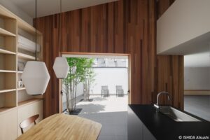 片流れ屋根とフラット屋根を組合わせたスタイリッシュなデザイン住宅　O様
